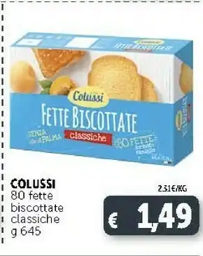 Deco Supermercati Colussi Fette biscottate offerta