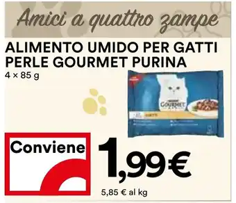 Coop ALIMENTO UMIDO PER GATTI PERLE GOURMET PURINA 4 x 85 g offerta