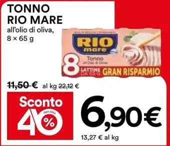 Coop TONNO RIO MARE all'olio di oliva, 8 x 65 g offerta