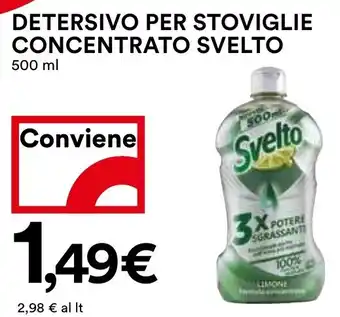 Coop DETERSIVO PER STOVIGLIE CONCENTRATO SVELTO 500 ml offerta