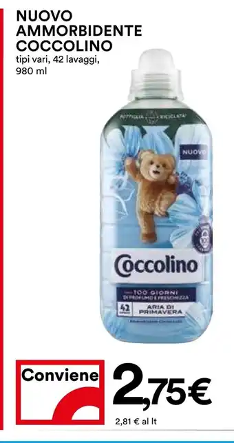 Coop NUOVO AMMORBIDENTE COCCOLINO tipi vari, 42 lavaggi, 980 ml offerta