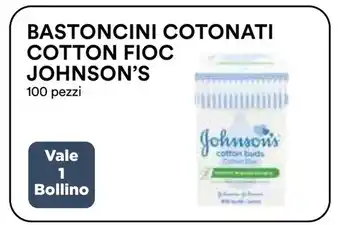 Coop BASTONCINI COTONATI COTTON FIOC JOHNSON'S 100 pezzi offerta