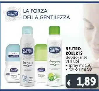 Deco Supermercati Neutro Roberts Deodorante offerta