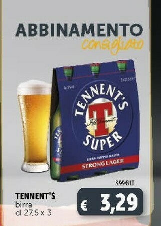 Deco Supermercati Tennent's Birra offerta