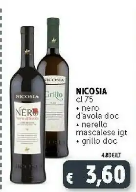 Deco Supermercati Nicosia Vino offerta