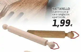 Ipercoop Legno Mattarello 4cm offerta