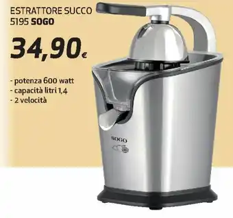 Ipercoop Sogo Estrattore Succo 5195 1,4 litri offerta
