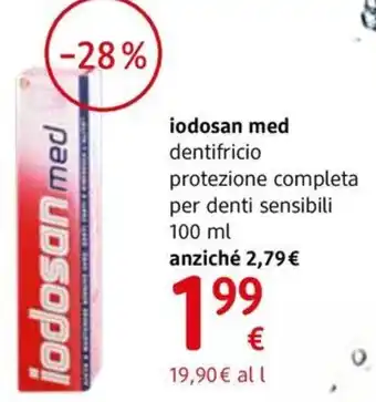 dm drogerie markt iodosan med dentifricio protezione completa per denti sensibili 100 ml offerta