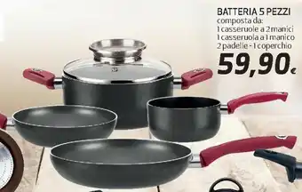 Ipercoop Batteria 5 pezzi offerta