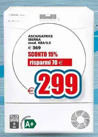 Il Gigante ASCIUGATRICE IBERNA mod. H8A1LS offerta
