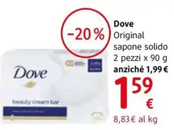 dm drogerie markt Dove Original sapone solido 2 pezzi x 90 g offerta