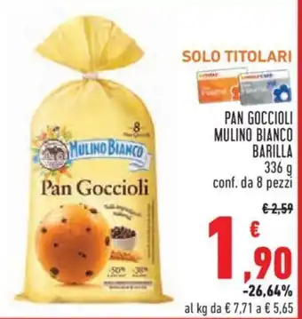 Conad City PAN GOCCIOLI MULINO BIANCO BARILLA 336 g conf. da 8 pezzi offerta
