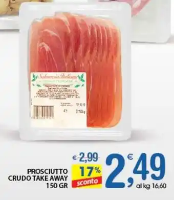 Qui Discount PROSCIUTTO CRUDO TAKE AWAY 150 GR offerta