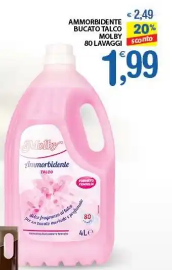 Qui Discount AMMORBIDENTE BUCATO TALCO MOLBY 80 LAVAGGI offerta