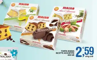 Qui Discount TORTA MAINA RICETTE ASSORTITE 400 GR offerta