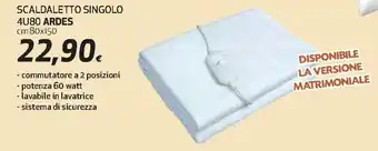 Ipercoop Ardes Scaldaletto Singolo 4U80 80x150cm offerta