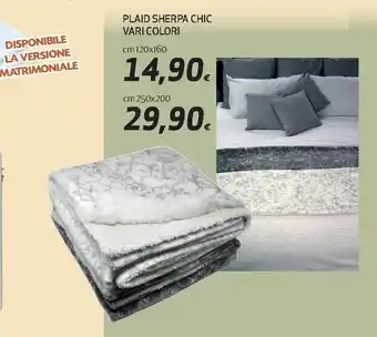 Ipercoop Plaid Sherpa Chic vari colori 120x160cm offerta