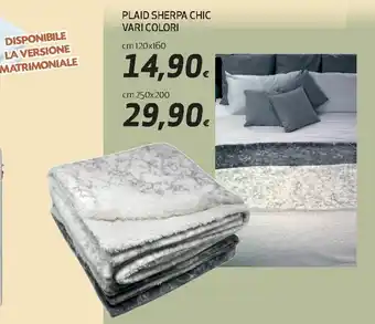 Ipercoop Plaid Sherpa Chic vari colori 250x200cm offerta