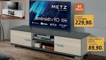 Ipercoop Mobile Porta TV Boston 140x39x34cm offerta