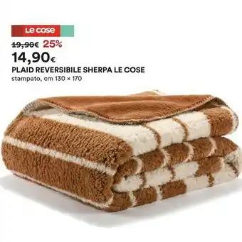 Coop Le Cose Plaid Reversibile Sherpa offerta