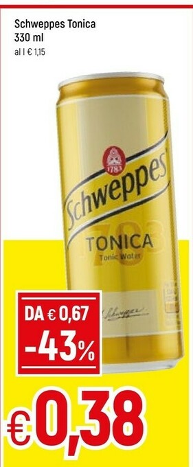 Famila Schweppes Tonica 330 G(ml) offerta