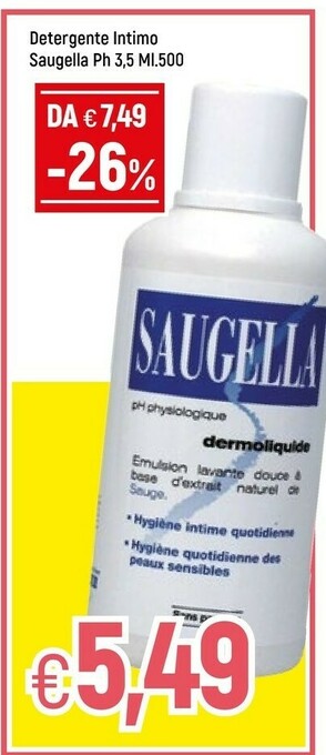 Famila Saugella Detergente Intimo 500 Ml offerta