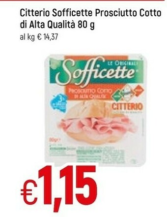 Famila Citterio Sofficette Prosciutto Cotto Di Alta Qualità offerta