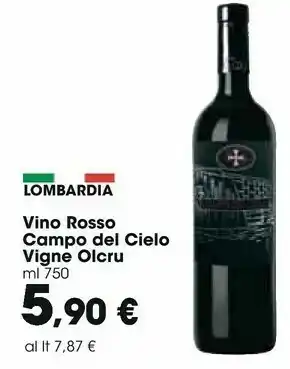 Carrefour Market Progetto Blu Di Cielo E Terra - Vino Rosso Freschello 750 G(ml) offerta