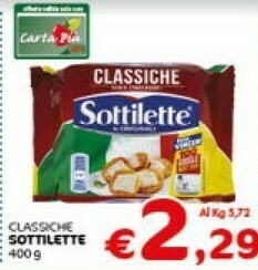 Crai Mondelez Sottilette Le Originali Classiche 400 G(ml) offerta