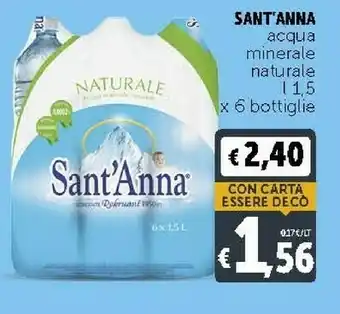 Deco Supermercati Sant'anna Acqua Minerale Naturale offerta