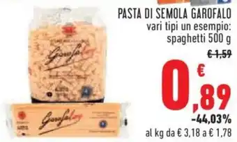 Conad City PASTA DI SEMOLA GAROFALO spaghetti 500 g offerta