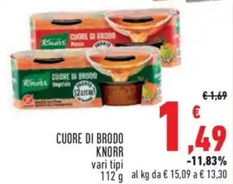 Conad City CUORE DI BRODO KNORR vari tipi 112 g offerta