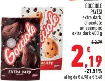 Conad City GOCCIOLE PAVESI extra dark 400 g offerta