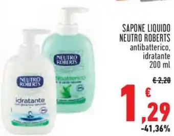 Conad City SAPONE LIQUIDO NEUTRO ROBERTS antibatterico, idratante 200 ml offerta
