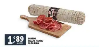 Deco Supermercati SANTINI SALAME MILANO offerta