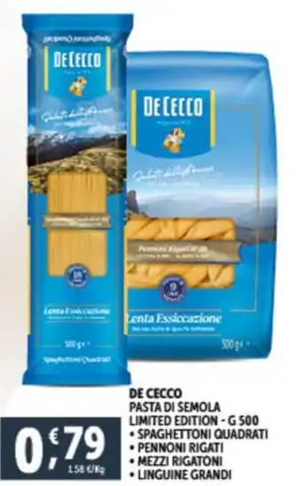 DE CECCO PASTA DI SEMOLA LIMITED EDITION-G 500