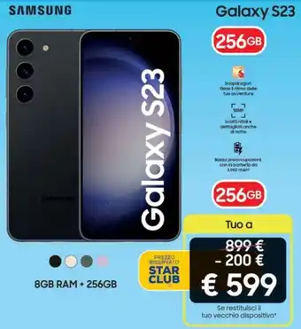 Euronics SAMSUNG Galaxy S23 offerta