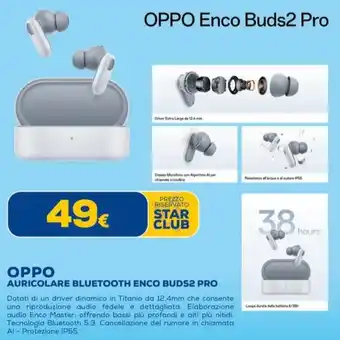 Euronics OPPO AURICOLARE BLUETOOTH ENCO BUDS2 PRO offerta