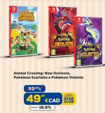 Euronics Animal Crossing: New Horizons, Pokémon Scarlatto e Pokémon Violetto offerta