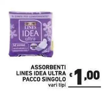 ASSORBENTI LINES IDEA ULTRA PACCO SINGOLO vari tipi