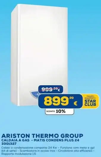 Euronics ARISTON THERMO GROUP CALDAIA A GAS - MATIS CONDENS PLUS 24 3301327 offerta