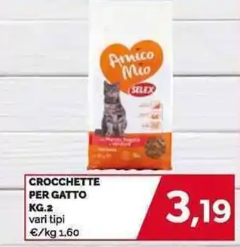 Ok Market SELEX CROCCHETTE PER GATTO KG.2 offerta