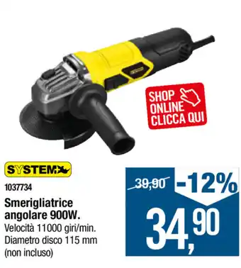Cfadda System Smerigliatrice angolare 900W offerta