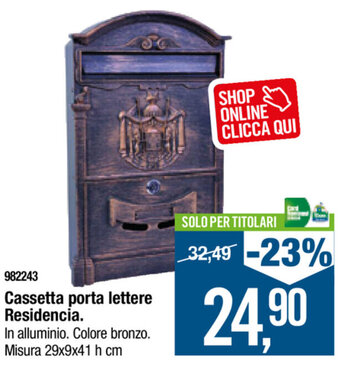 Cfadda Cassetta porta lettere Residencia offerta