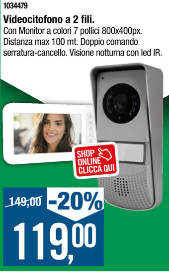 Videocitofono a 2 fili