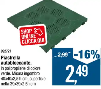 Piastrella autobloccante