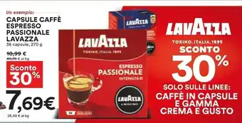 Coop Lavazza Capsule Caffè Espresso Passionale offerta