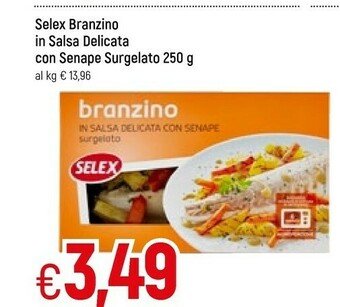 Famila Selex Branzino In Salsa Delicata Con Senape Surgelato 250 G offerta