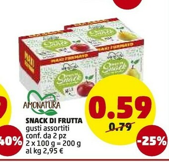 PENNY Amonatura - Frutta Snack Ananas 200 G(ml) offerta