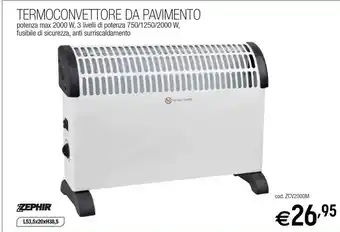 Brico OK Zephir Termoventilatore Da Pavimento 2000 W offerta